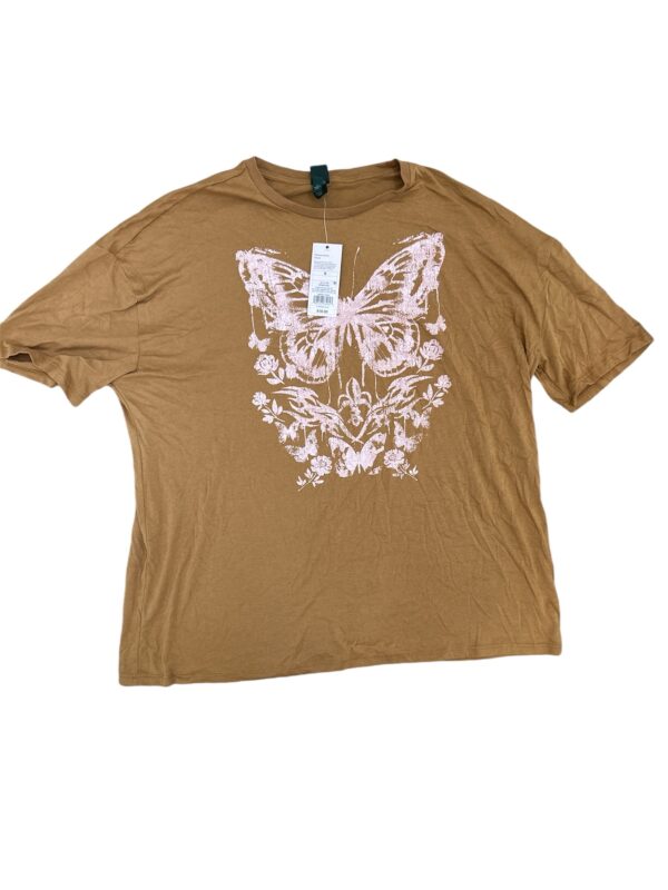 wild fable brown shirt  with butterfly. Size s