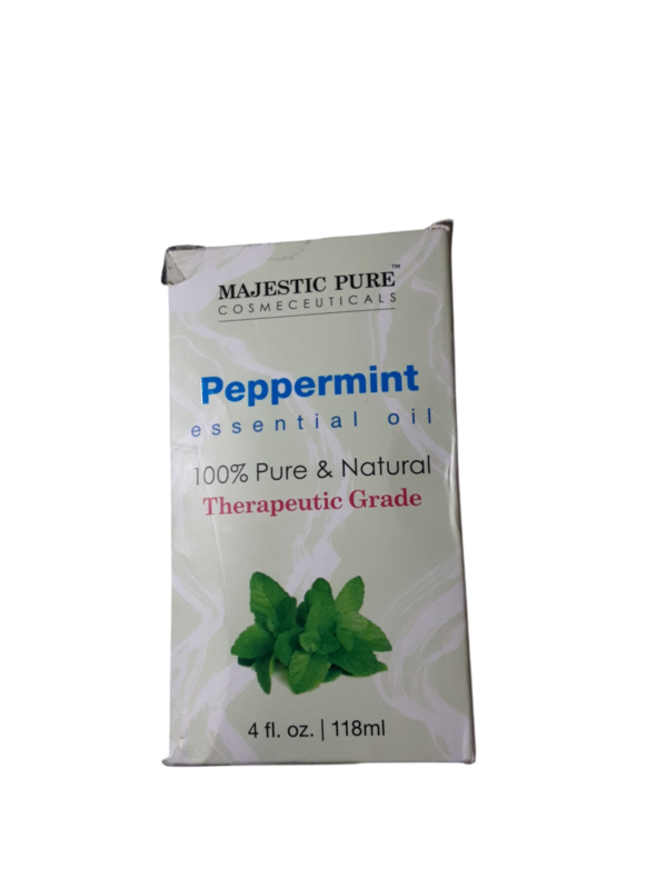 Majestic Pure Cosmeticals Peppermint Essential Oil 100% pure and natural Therapeutic Grade 4oz